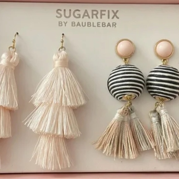 BaubleBar Jewelry - SugarFix by Bauble Bar - Set of 2 - Fun Pink Dangle Earrings